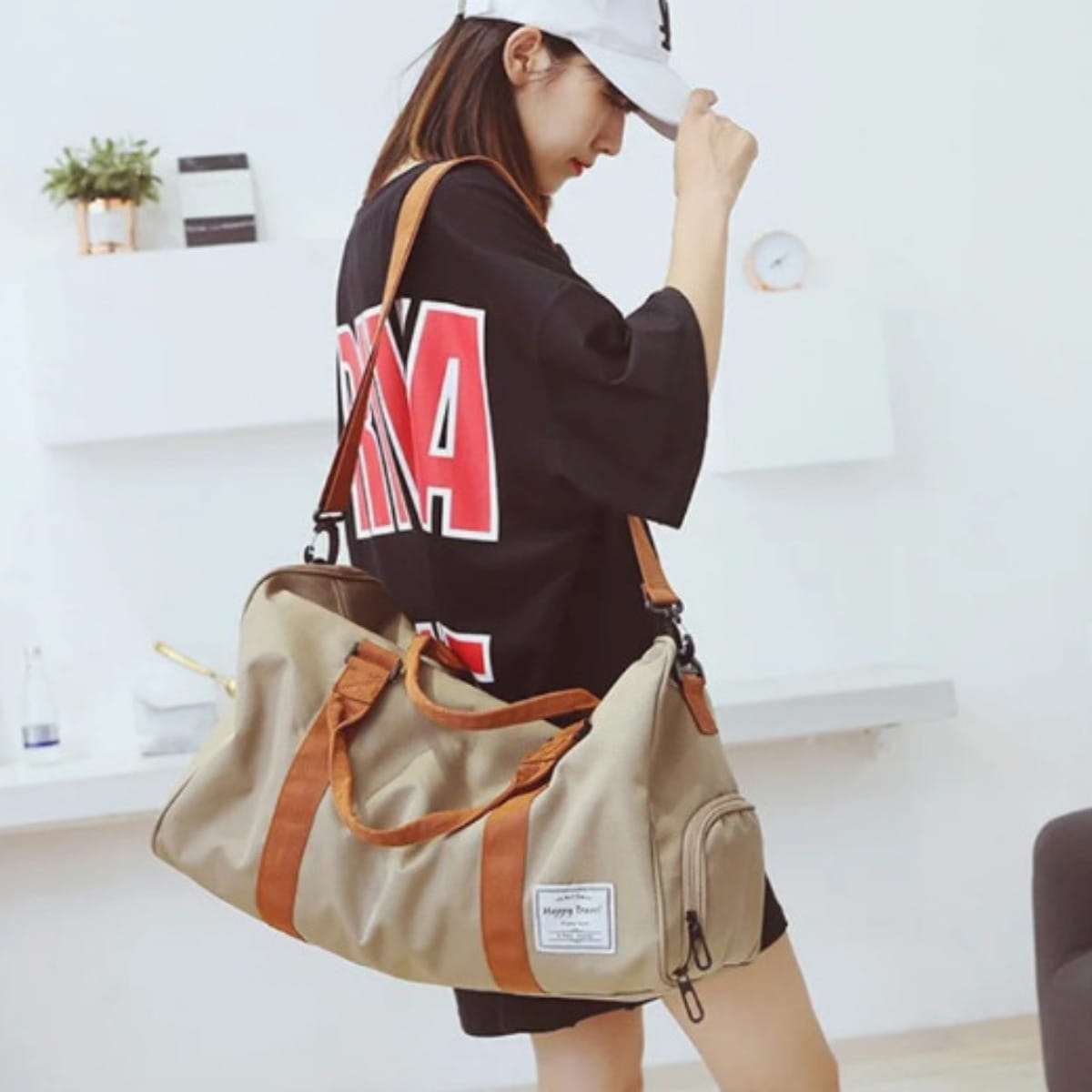 Ormi Σακ Βουαγιάζ 33L Duffel Bag Υφασμάτινο 50x26x28cm για Ταξίδια & Γυμναστήριο - Image 4