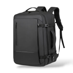 R&J 2407 Αδιάβροχο Σακίδιο Πλάτης 40L με USB & Laptop Θήκη 15.6" – Χειραποσκευή 46x32x22+5cm Μαύρο