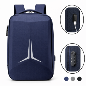 ORMI 35329 Αντικλεπτικό Σακίδιο Πλάτης Laptop με USB & Κλειδαριά / Σκληρό Κέλυφος Επεκτεινόμενο 47x30x17+7cm