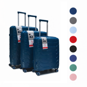 Ormi ESH-8013 Σετ Βαλίτσες Ταξιδιού 3τμχ Πολυπροπυλενίου με Κλειδαριά & 4 Ρόδες