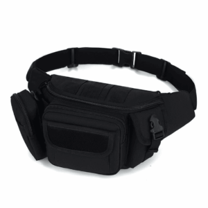 Jetbags RZ-D006 Τσαντάκι Μέσης Tactical Μαύρο | Πολυλειτουργικό Bum Bag με Anti-Theft Τσέπη & Ρυθμιζόμενο Ιμάντα 25x15x15cm