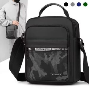 RZ11309-87 Ανδρικό Αδιάβροχο Τσαντάκι Χιαστί Oxford με Θήκες (20x25x10cm)